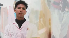 A man posing.